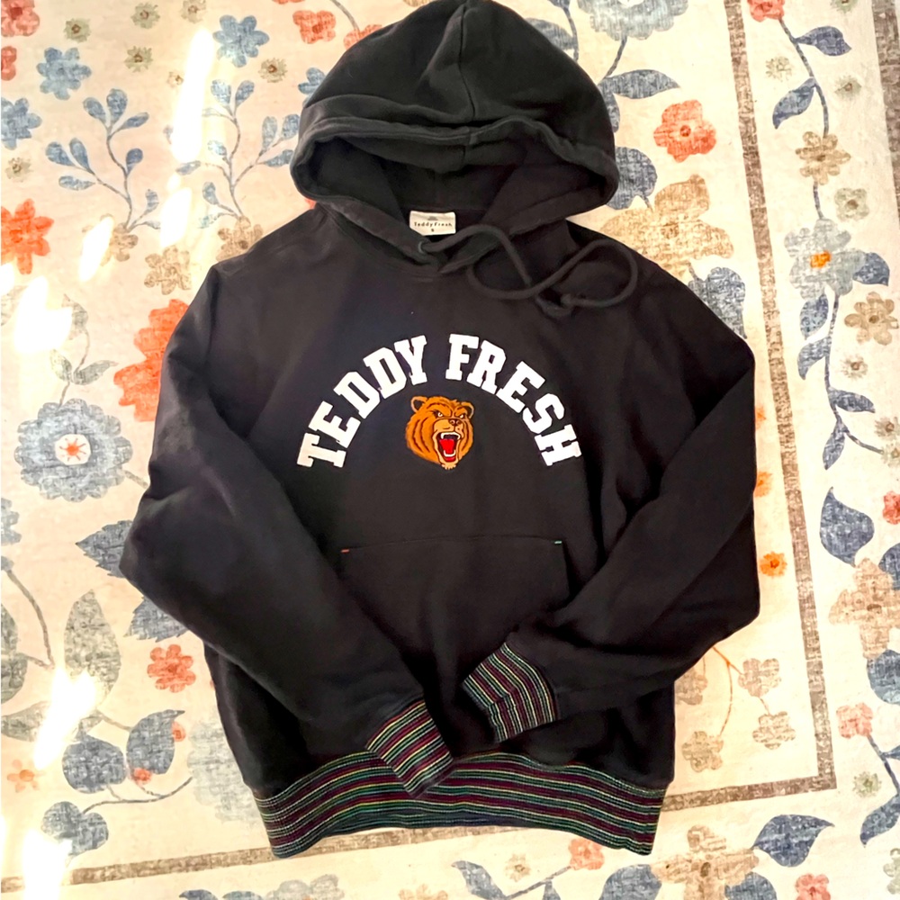 Teddy Fresh Black Hoodie - Unisex Size S